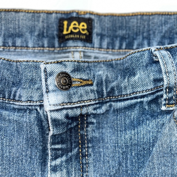 Lee Straight Leg Jeans Medium Wash Denim Size 44X30 - Picture 2 of 8